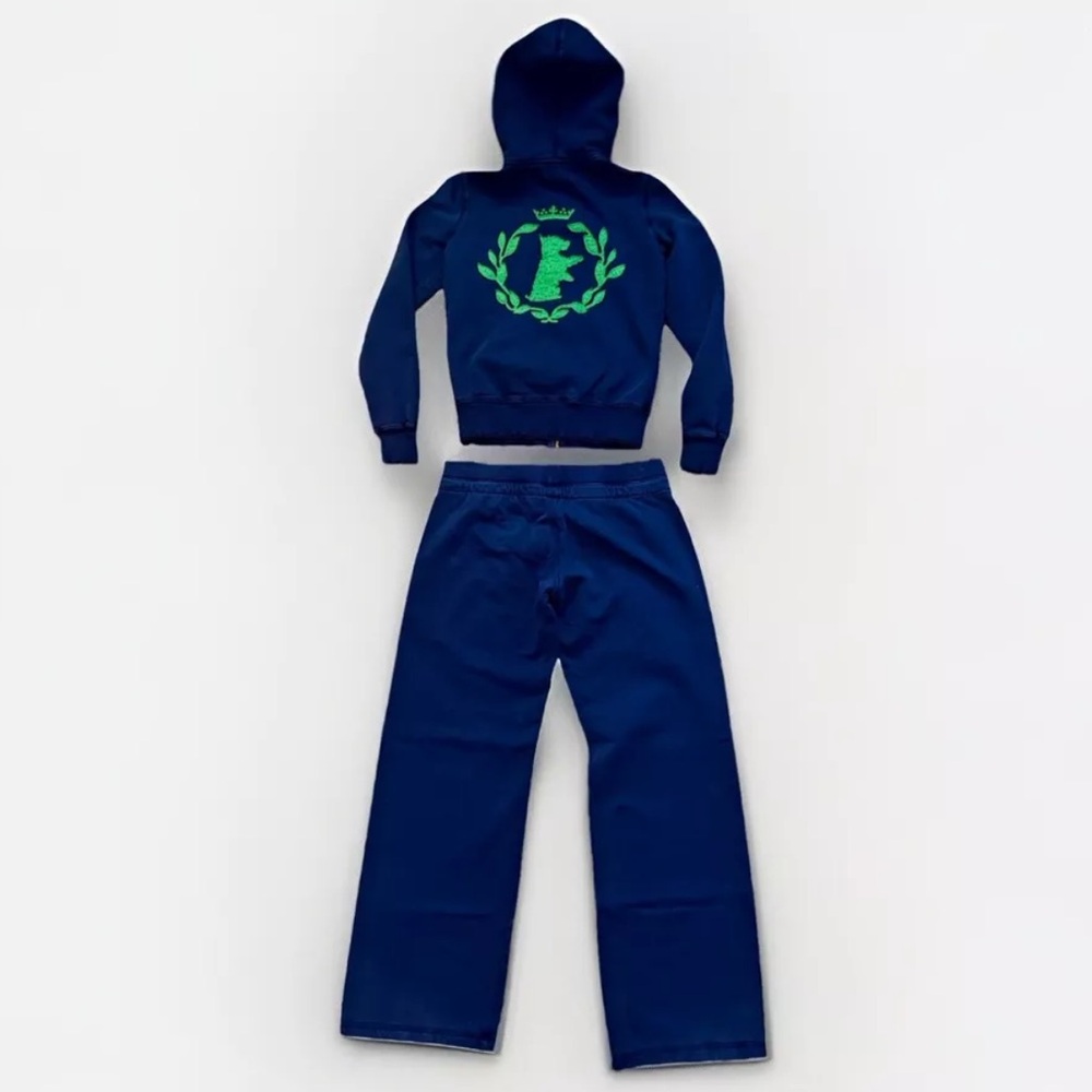 Juicy Couture Tracksuit Sweatsuit. Navy Blue & Green. Size Medium‎